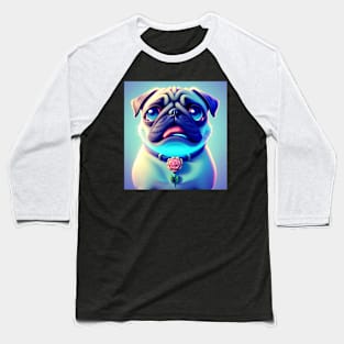 Adorable Pug Baseball T-Shirt